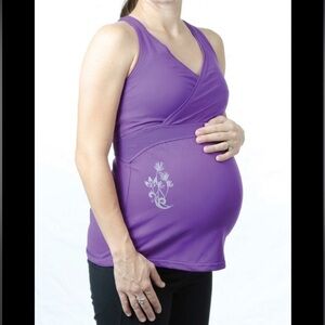 BornFit running maternity tank purple L